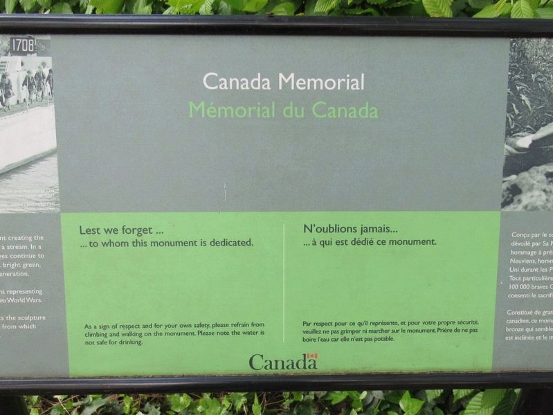 Canada Memorial Marker image. Click for full size.