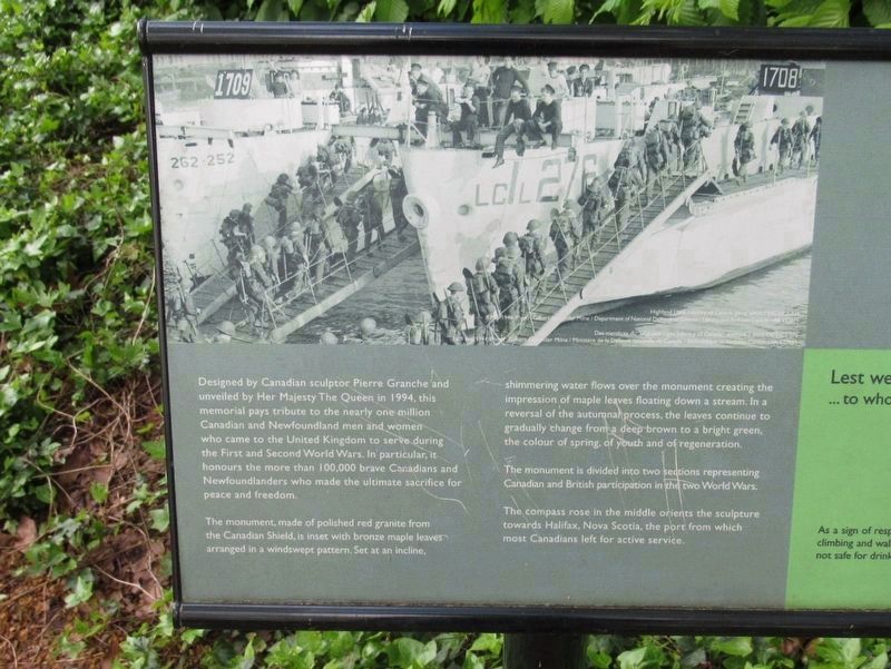 Canada Memorial Marker image. Click for full size.