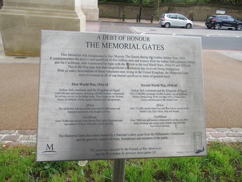 The Memorial Gates Marker image. Click for full size.