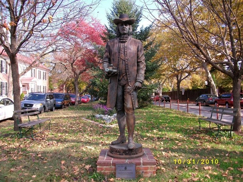 William Penn Statue at "Landing Place" image. Click for full size.