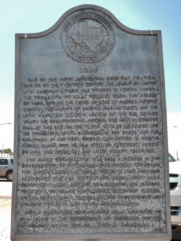 LULAC Marker image. Click for full size.