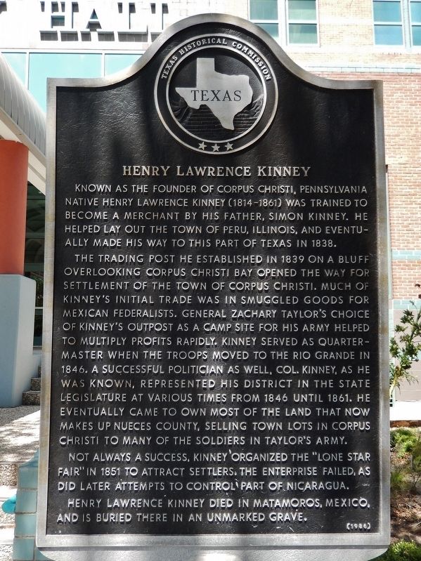Henry Lawrence Kinney Marker. Click for full size. Henry Lawrence Kinney Marker image. Click for full size.