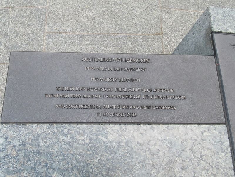 Australian War Memorial Marker. Click for full size. Australian War Memorial Marker image. Click for full size.