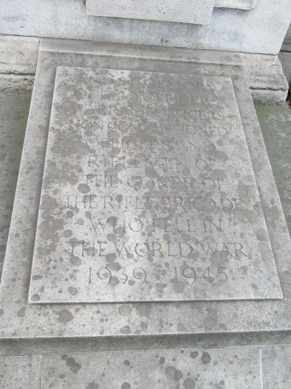 Rifle Brigade War Memorial. Click for full size. Rifle Brigade War Memorial image. Click for full size.