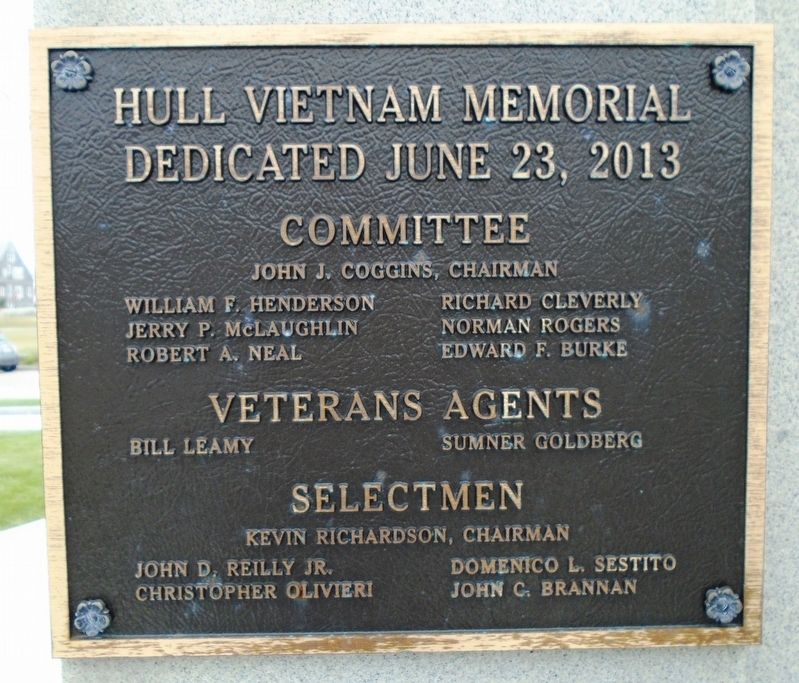 Vietnam War Memorial Dedication Marker. Click for full size. Vietnam War Memorial Dedication Marker image. Click for full size.