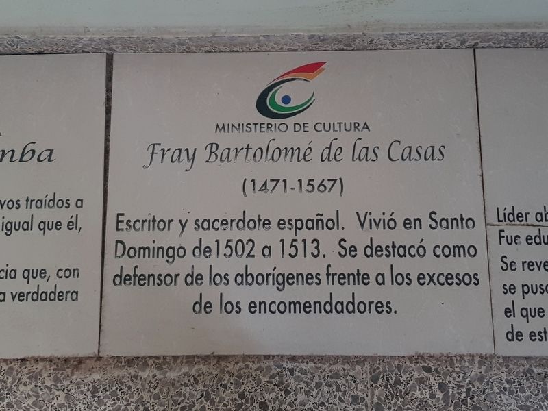 Friar Bartolomé de las Casas Marker. Click for full size. Friar Bartolomé de las Casas Marker image. Click for full size.