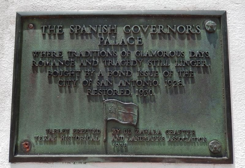 Spanish Governor's Palace (<i>related marker mounted right of entrance</i>) image. Click for full size.