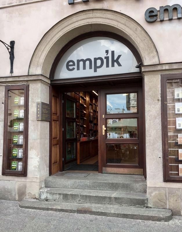 Europe's First Bookshop Marker - Wide view image. Click for full size.