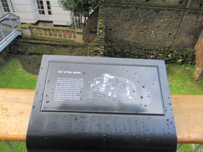 Out of the ashes Marker. Click for full size. Out of the ashes Marker image. Click for full size.