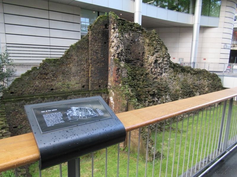 Out of the ashes Marker. Click for full size. Out of the ashes Marker image. Click for full size.