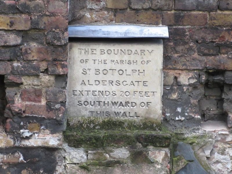 The boundary of St Botolph Marker. Click for full size. The boundary of St Botolph Marker image. Click for full size.