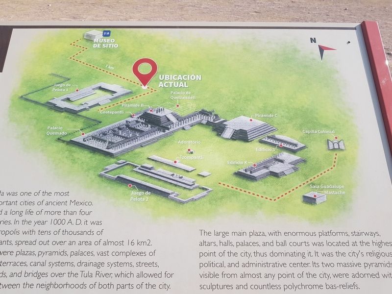 Close-up of the site map from the Tula Marker image. Click for full size.