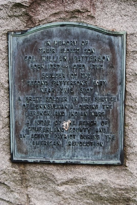 Col. William Patterson Marker. Click for full size. Col. William Patterson Marker image. Click for full size.