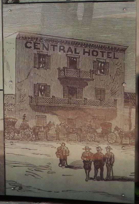 Marker detail: Central Hotel image. Click for full size.