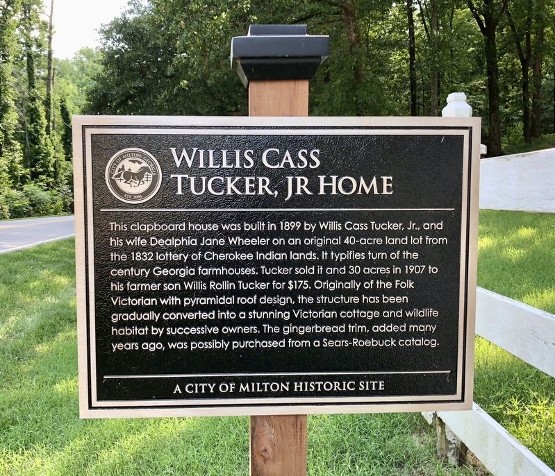 Willis Cass Tucker, Jr Home Marker. Click for full size. Willis Cass Tucker, Jr Home Marker image. Click for full size.