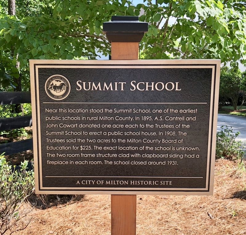 Summit School Marker image. Click for full size.