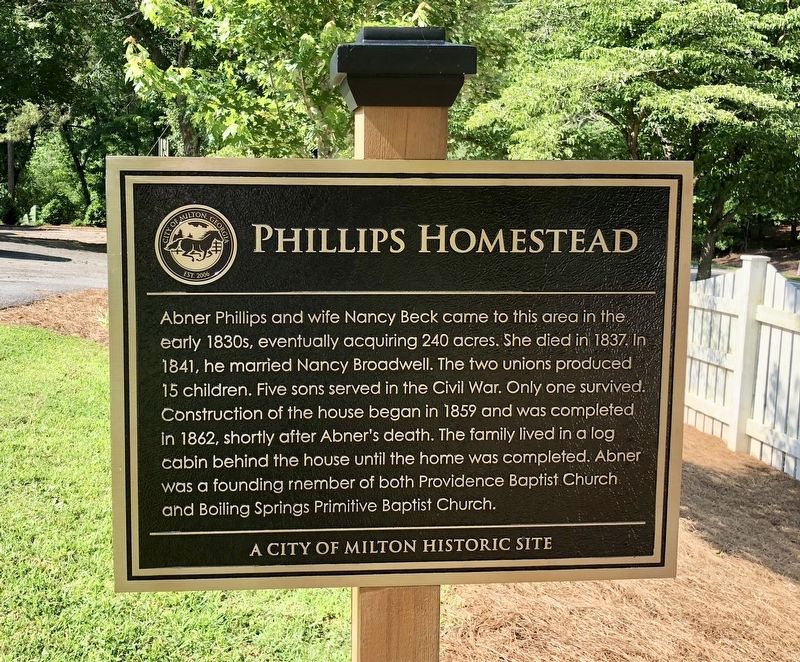 Phillips Homestead Marker image. Click for full size.