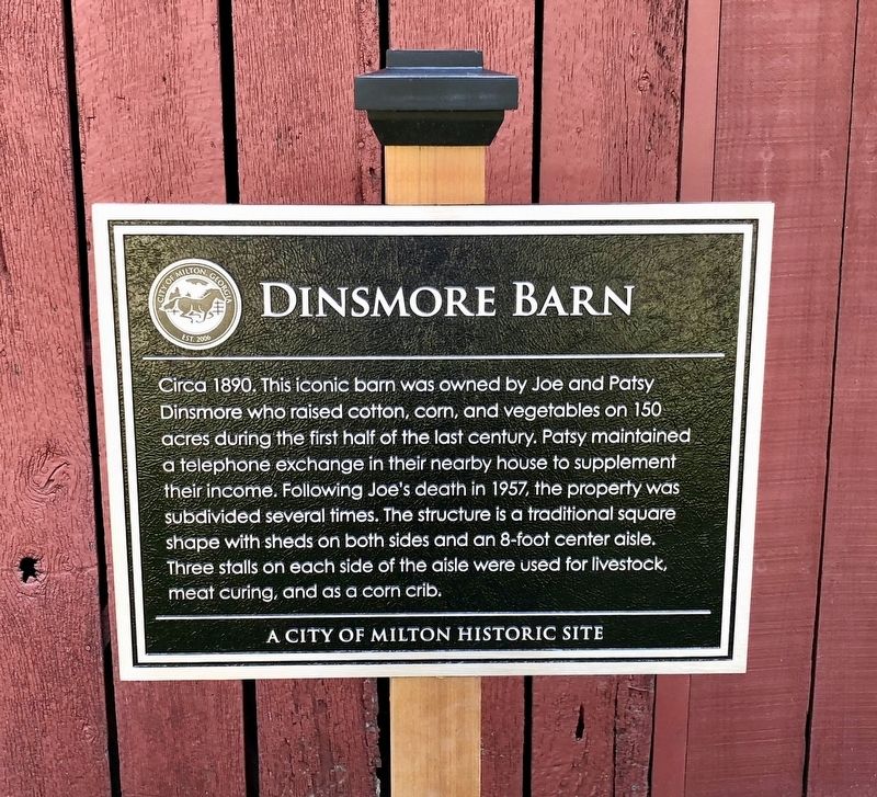 Dinsmore Barn Marker image. Click for full size.