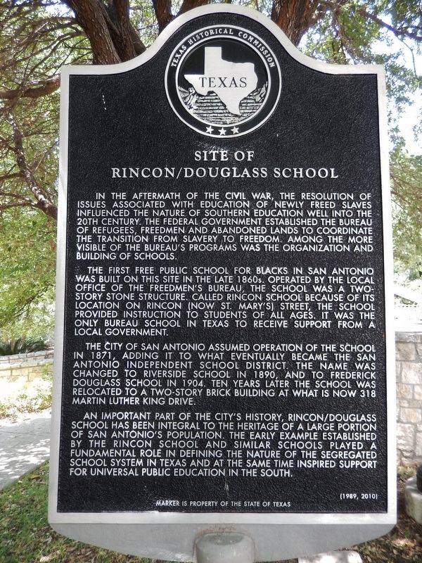 Site of Rincon/Douglass School Marker. Click for full size. Site of Rincon/Douglass School Marker image. Click for full size.