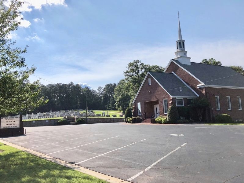 Hopewell Baptist Church and cemetery. image. Click for full size.