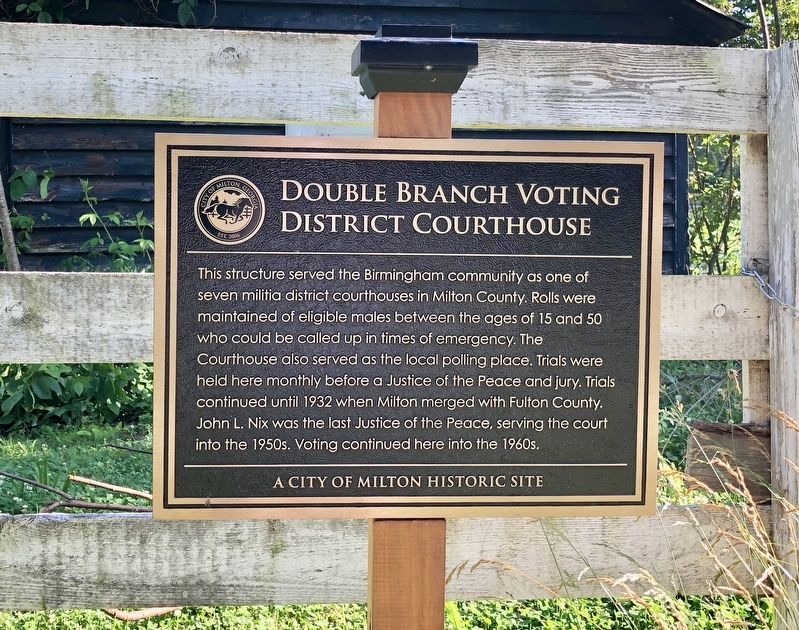 Double Branch Voting District Courthouse Marker image. Click for full size.