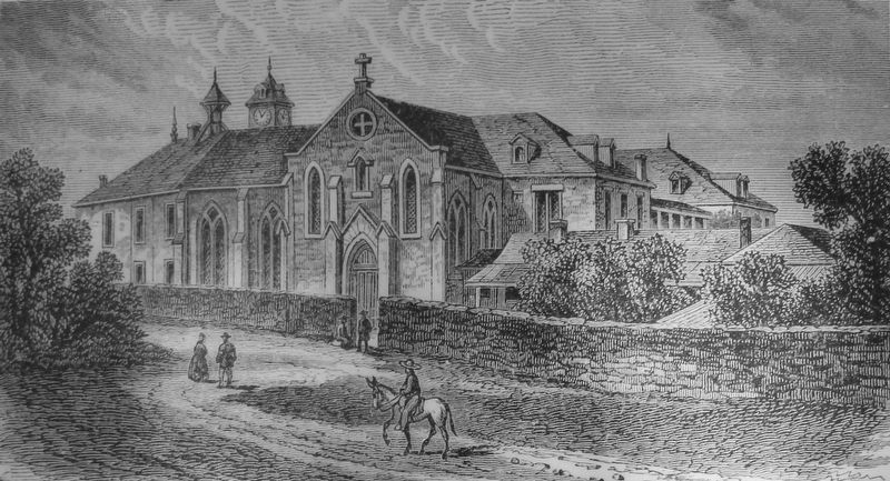 Marker detail: Ursuline Academy c1875 image. Click for full size.
