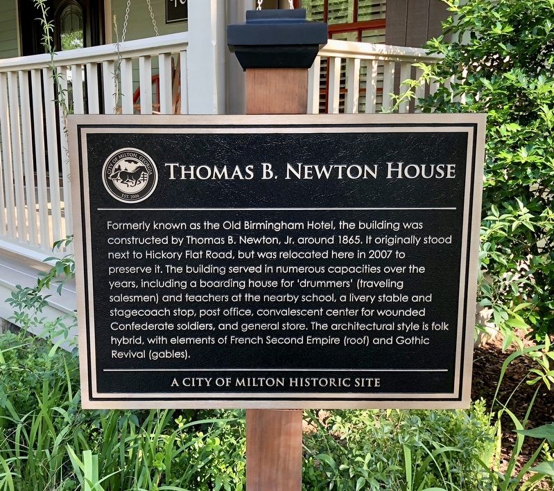 Thomas B. Newton House Marker image. Click for full size.