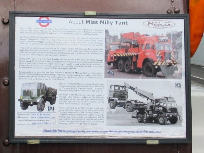 Miss Milly Tant Marker. Click for full size. Miss Milly Tant Marker image. Click for full size.