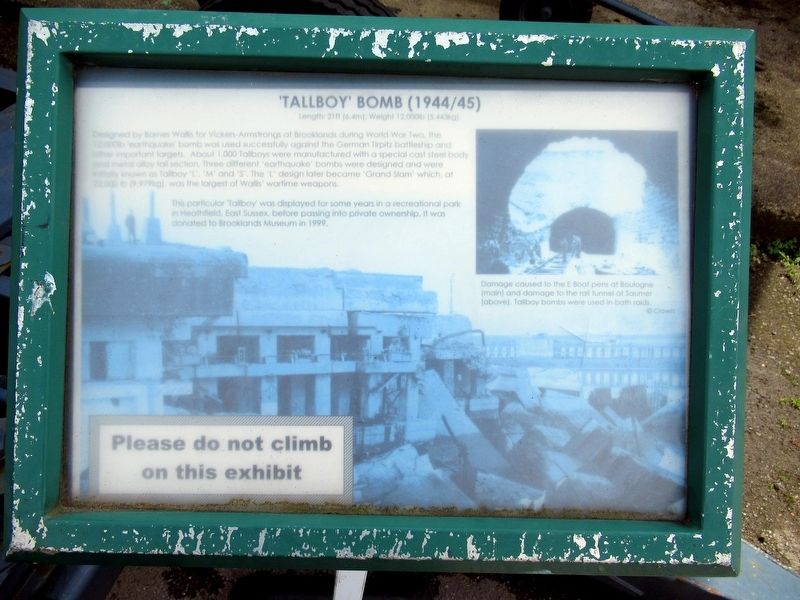 Tallboy Bomb Marker. Click for full size. Tallboy Bomb Marker image. Click for full size.