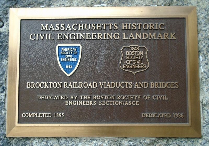 Brockton Railroad Viaducts and Bridges Marker image. Click for full size.