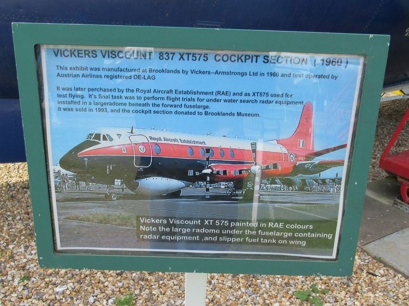 Vickers Viscount 837 Marker. Click for full size. Vickers Viscount 837 Marker image. Click for full size.