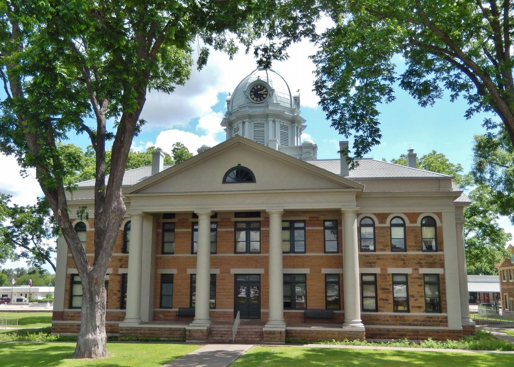 Mason County Courthouse (<i>front view; marker is at southeast corner of courthouse grounds</i>) image. Click for full size.