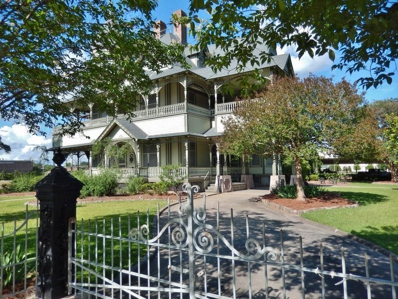 W. H. Stark House (<i>view through main gate; near marker</i>). Click for full size. W. H. Stark House (<i>view through main gate; near marker</i>) image. Click for full size.