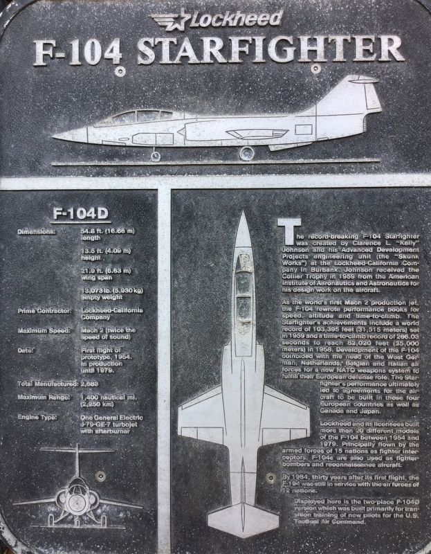 F-104 Starfighter Marker image. Click for full size.