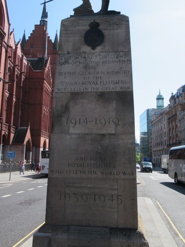 Royal Fusiliers Memorial. Click for full size. Royal Fusiliers Memorial image. Click for full size.