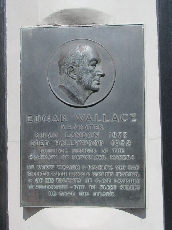 Edgar Wallace Marker image. Click for full size.