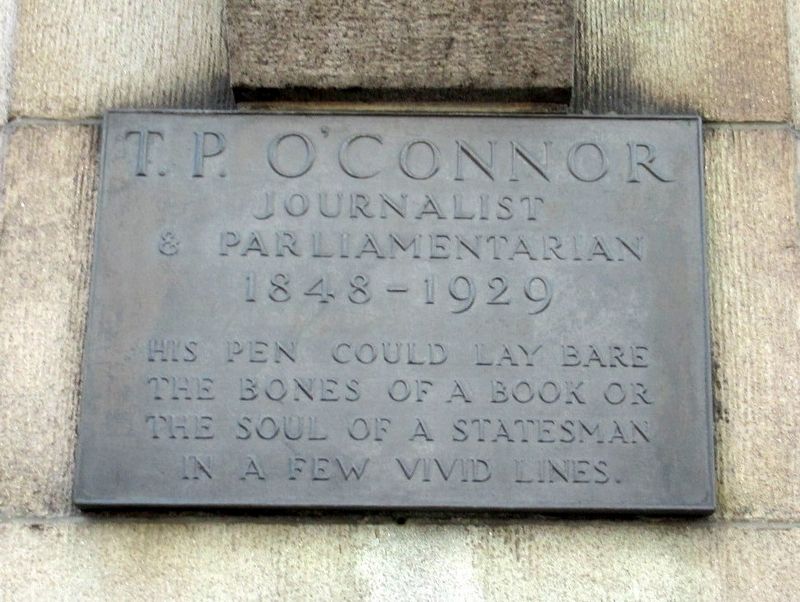 T.P. O’Connor Marker image. Click for full size.