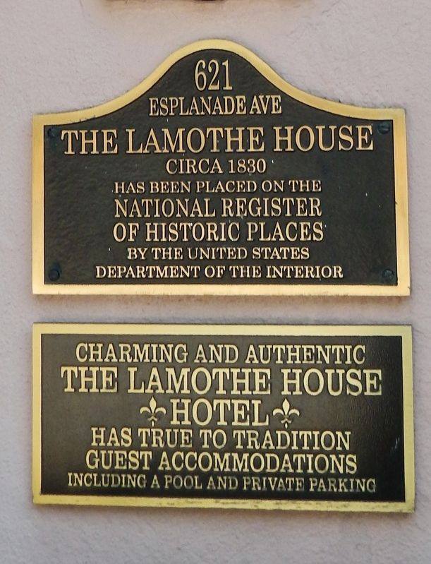 The Lamothe House Marker. Click for full size. The Lamothe House Marker image. Click for full size.