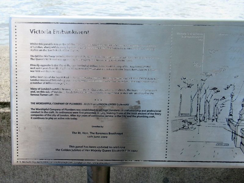Victoria Embankment Marker image. Click for full size.