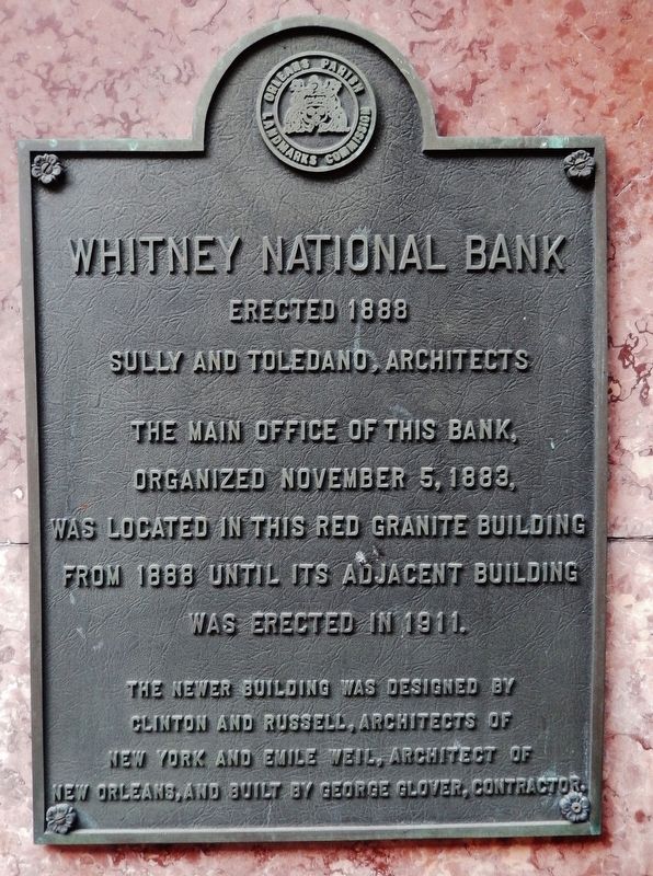 Whitney National Bank Marker image. Click for full size.