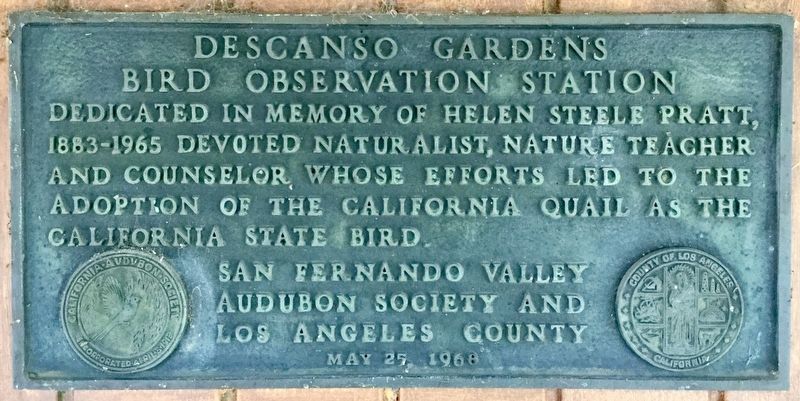 Descanso Gardens Marker. Click for full size. Descanso Gardens Marker image. Click for full size.