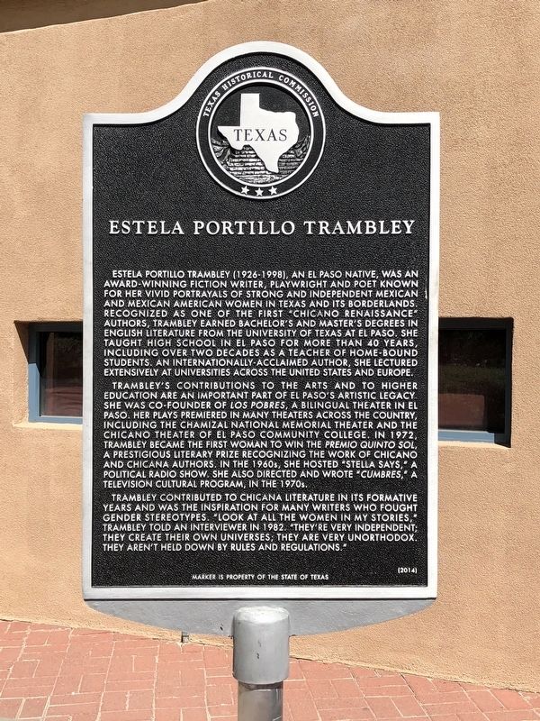Estela Portillo Trambley Marker image. Click for full size.