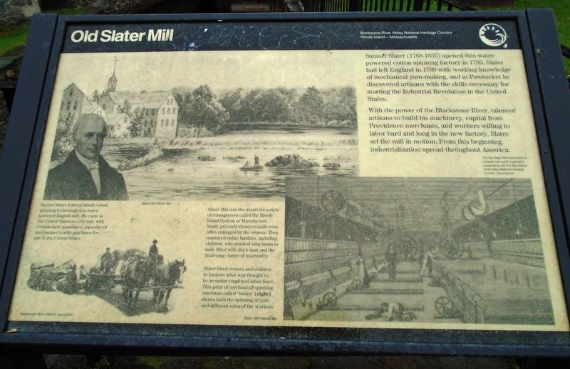 Old Slater Mill Marker image. Click for full size.