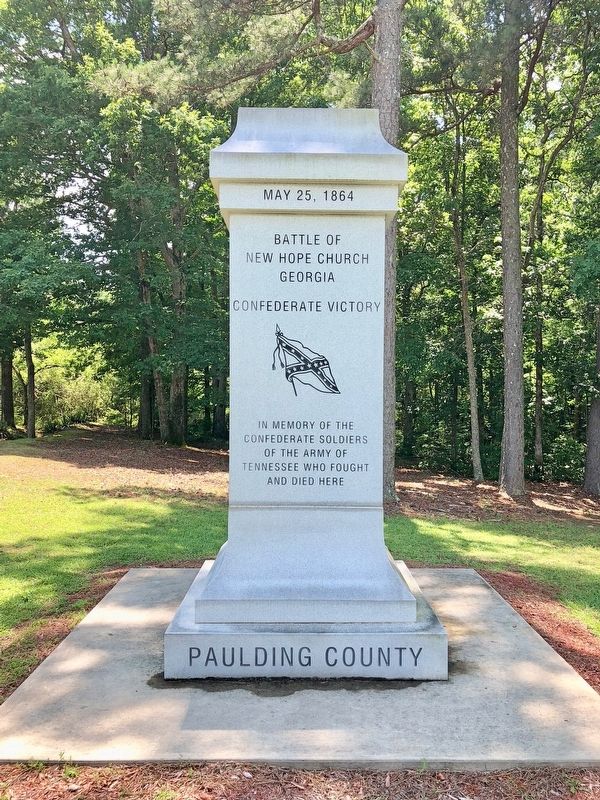 Battle of New Hope Church Memorial (north). Click for full size. Battle of New Hope Church Memorial (north) image. Click for full size.
