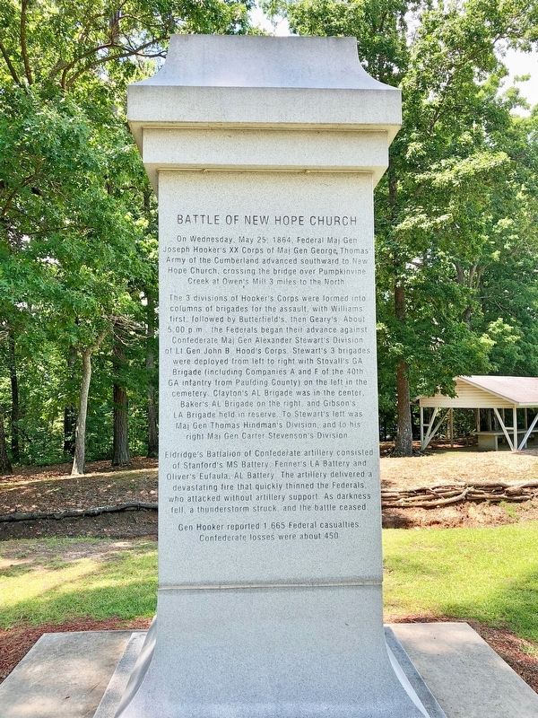 Battle of New Hope Church Memorial (east) image. Click for full size.