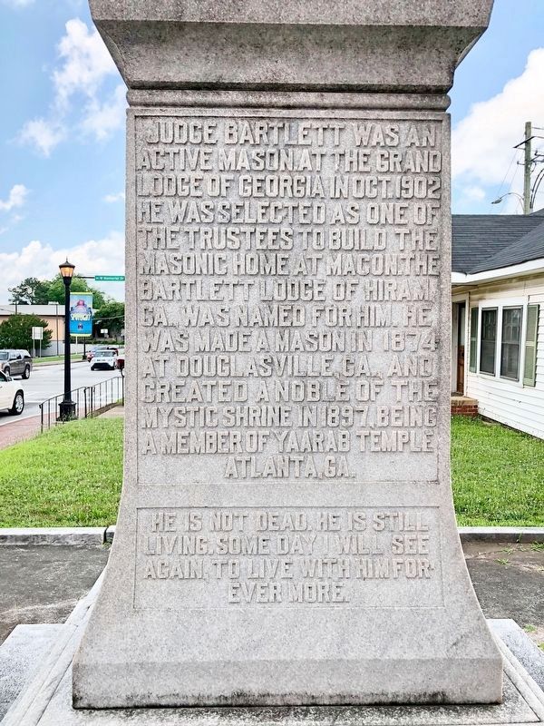 A. Lafayette Bartlett Monument (south side) image. Click for full size.