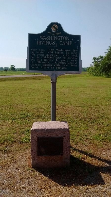 Washington Irving's Camp Marker. Click for full size. Washington Irving's Camp Marker image. Click for full size.