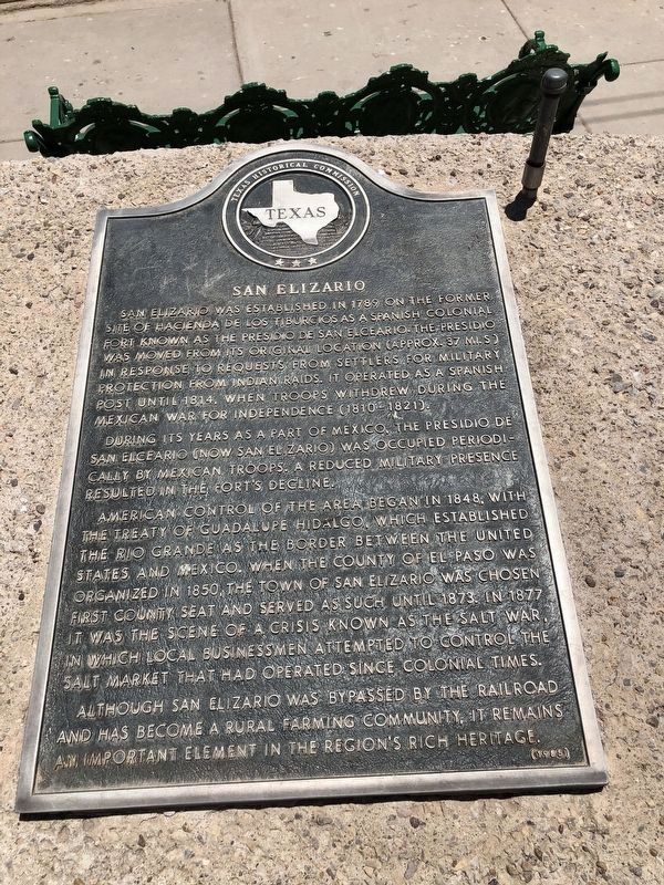 San Elizario Marker. Click for full size. San Elizario Marker image. Click for full size.
