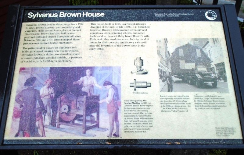 Sylvanus Brown House Marker image. Click for full size.