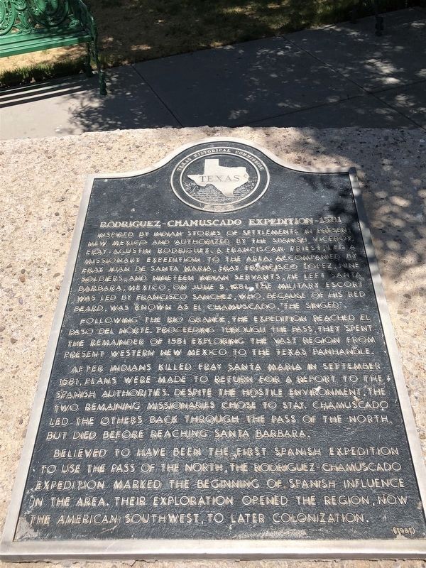 Rodriguez-Chamuscado Expedition - 1581 Marker. Click for full size. Rodriguez-Chamuscado Expedition - 1581 Marker image. Click for full size.